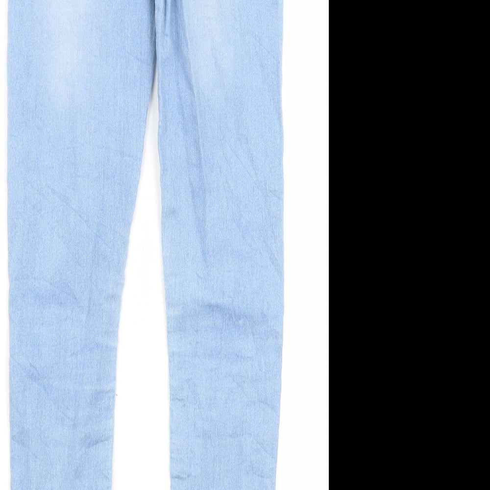 Womens UK Size 12 Preworn Regular Fit Skinny Blue Jeans