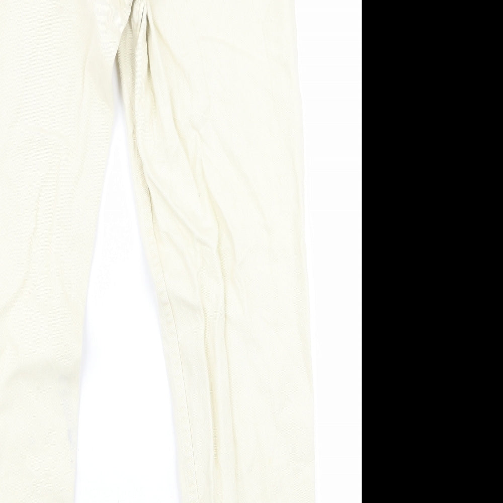 m&s Womens White Skinny Jeans Size 10 L27 in