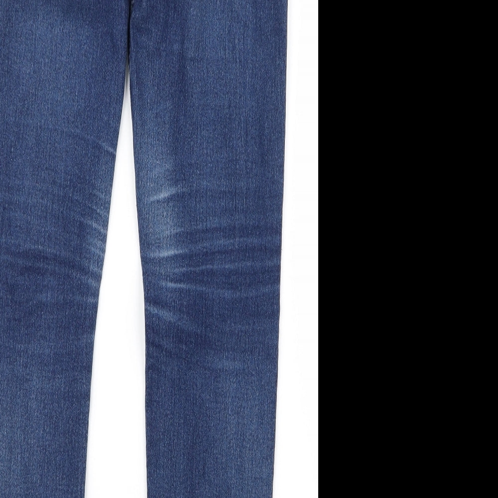 Womens UK Size 28 Preworn Regular Fit Skinny Blue Jeans