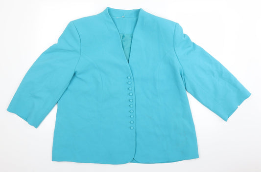 EWM Womens Black Jacket Blazer Size 20