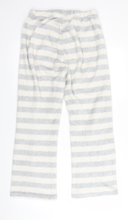 Primark Womens Grey Striped Trousers Size 10 L23 in