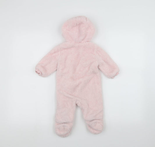 F&F Baby Pink Solid Babydoll One Piece Size 3-6 Months