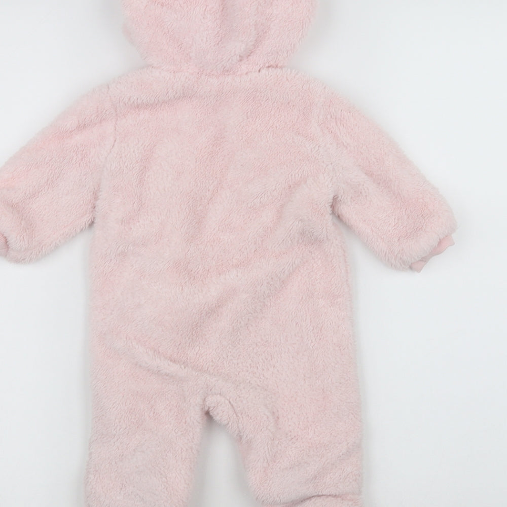 F&F Baby Pink Solid Babydoll One Piece Size 3-6 Months