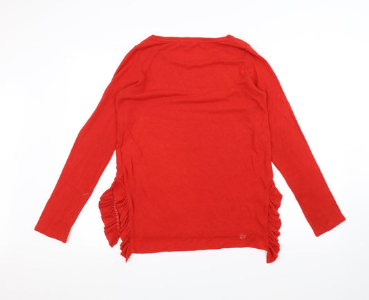Womens UK Size 10 NEXT Red Basic T-Shirt