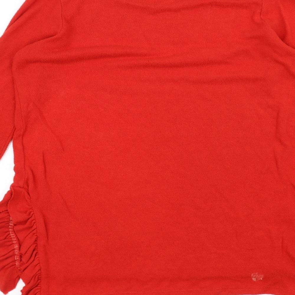 Womens UK Size 10 NEXT Red Basic T-Shirt