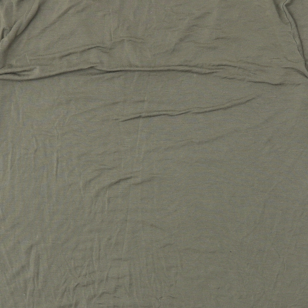 Boohoo Womens Green Basic T-Shirt Size 16