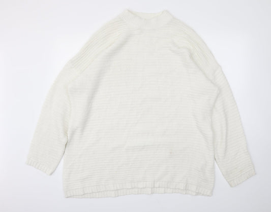 Missguided Womens White Pullover Jumper Size 14