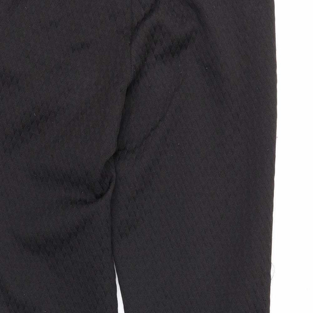 Select Womens Black Cropped Trousers Size 12 L24 in