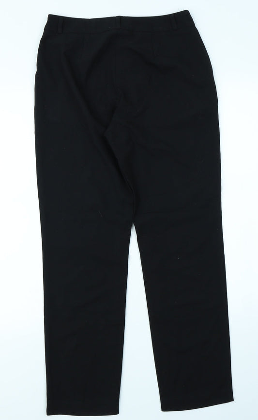 Womens UK Size 8 M&S Collection Regular Fit Black Trousers