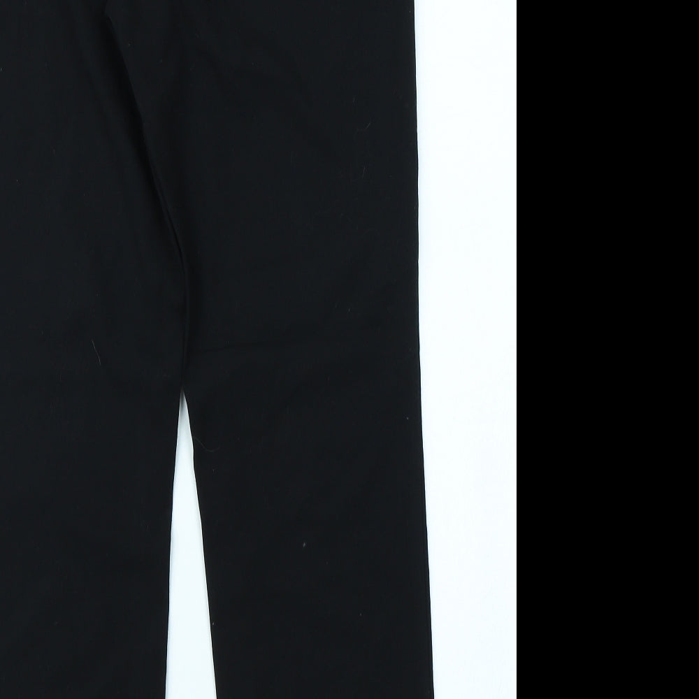 Womens UK Size 8 M&S Collection Regular Fit Black Trousers