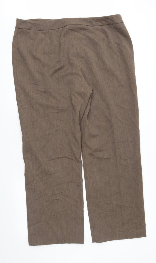 Country Casuals Womens Brown Trousers Size 18 L28 in
