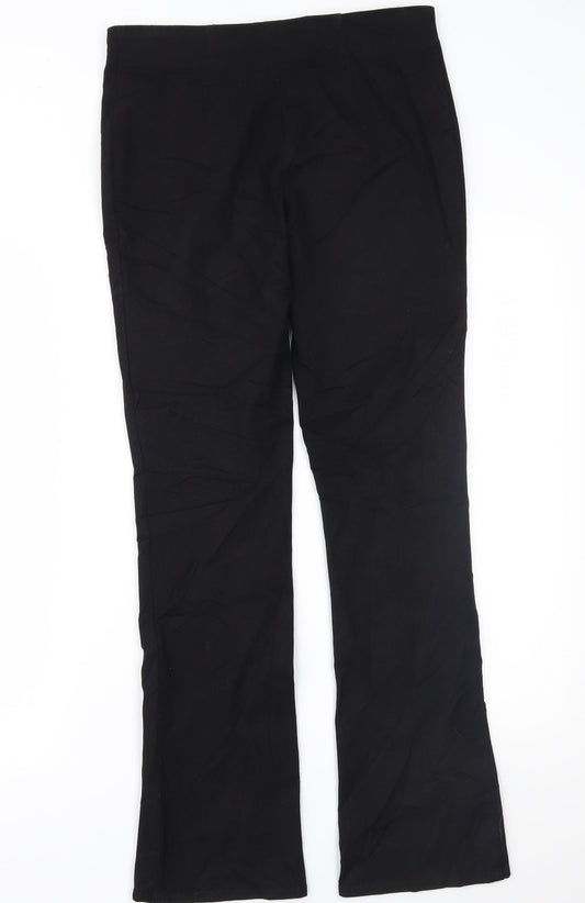 Womens UK Size 10 Marks and Spencer Regular Fit Black Trousers