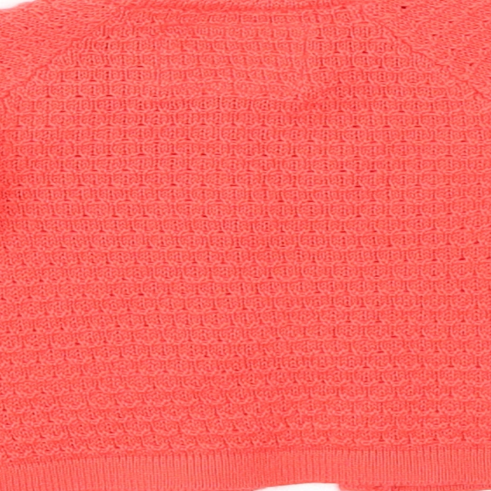 F&F Girls Orange Cardigan Jumper Size 0-3 Months