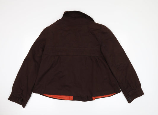 E-vie Womens Brown Pea Coat Coat Size 16