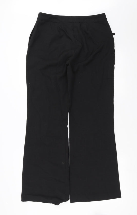 Dimensions Womens Black Trousers Size 10 L31 in