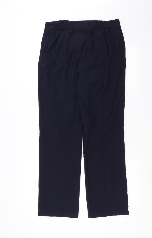 Marks and Spencer Womens Blue Trousers Size 12 L29 in