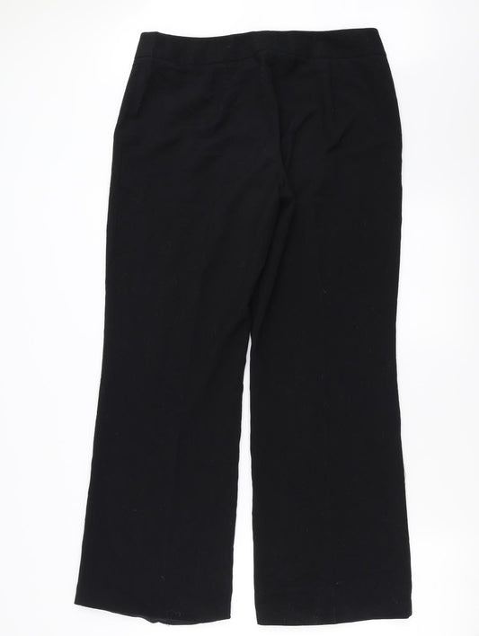 Womens UK Size 14 Marks and Spencer Regular Fit Black Trousers