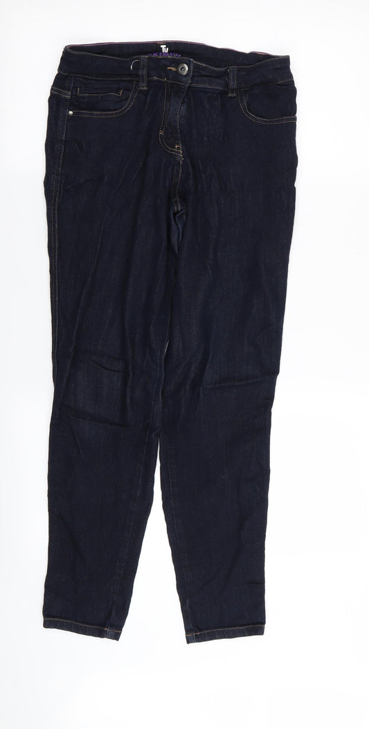 Tu Womens Blue Skinny Jeans Size 12 L28 in