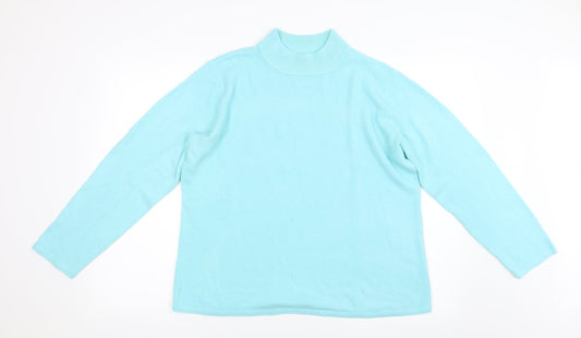 Bm Collection Womens Green Knit Pullover Jumper Size L