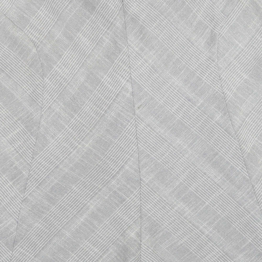 Marks and Spencer Womens Grey Geometric A-Line Skirt Size 14