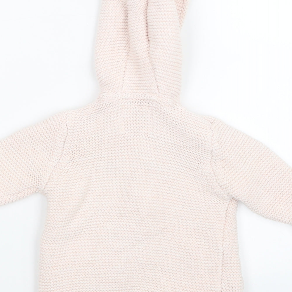 F&F Girls Pink Knit Jacket Coatigan Size 6-9 Months