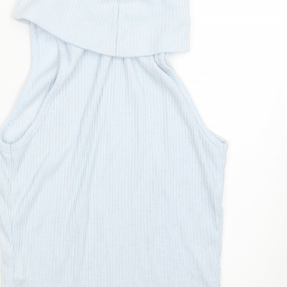 Womens UK Size 14 River Island Blue Basic T-Shirt