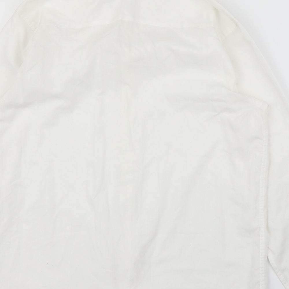 Back Up Boys White Basic Button-Up Size 13 Years