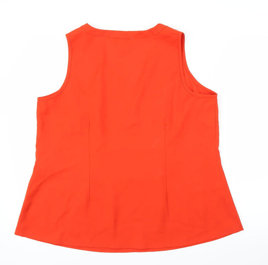 Capsule Womens Red Basic Blouse Size 18