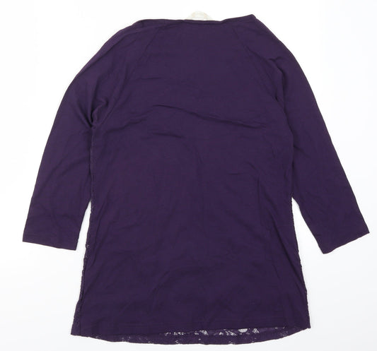 Womens UK Size 10 BHS Purple Basic T-Shirt
