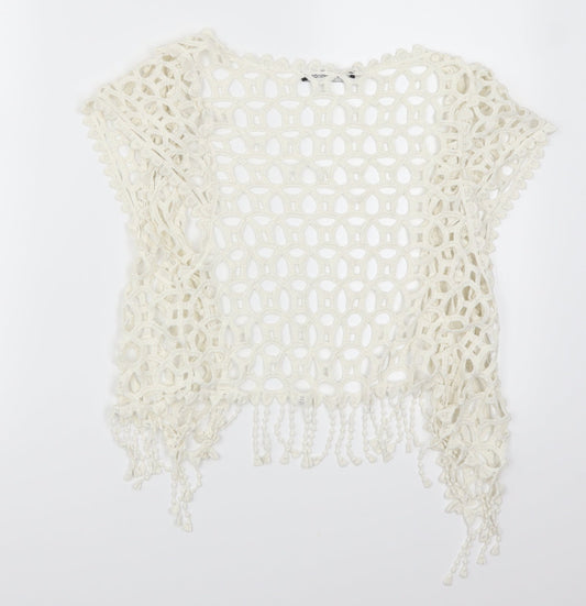 Atmosphere Womens White Cardigan Jumper Size M
