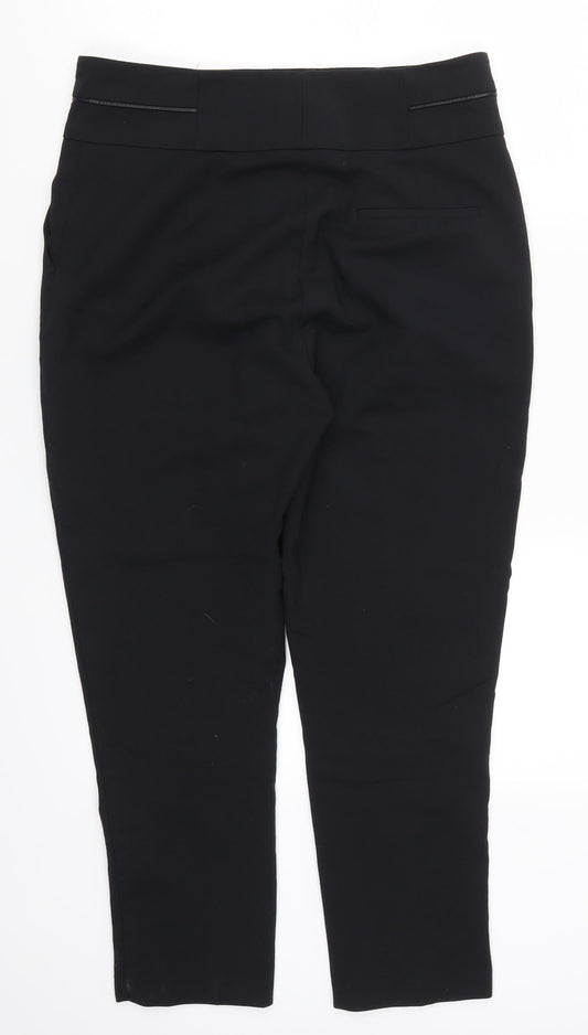 Womens UK Size 12 Oasis Regular Fit Black Trousers