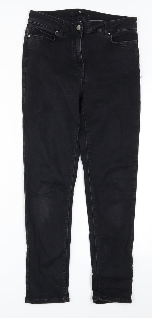 Womens UK Size 10 Very Regular Fit Skinny Black Jeans