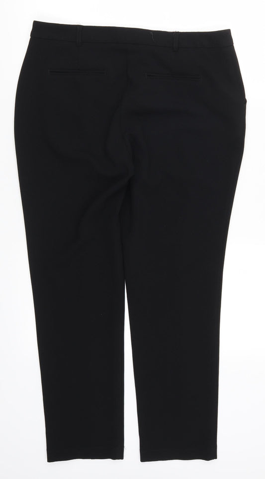 F&F Womens Black Trousers Size 12 L26 in