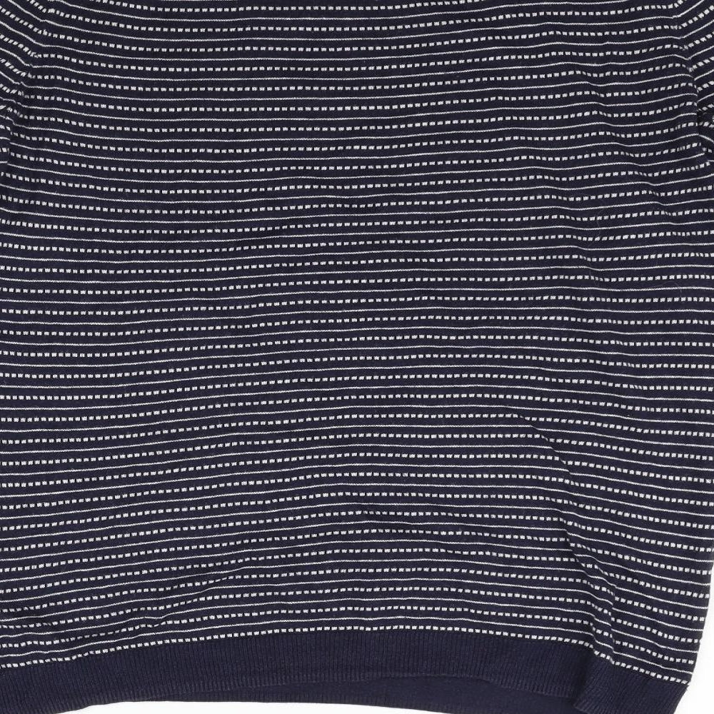 LOGG Womens Blue Striped Pullover Jumper Size S