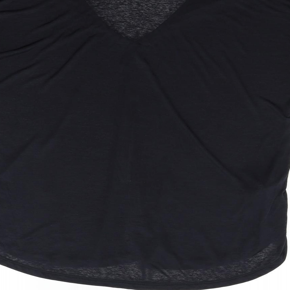 F&F Womens Black Houndstooth Basic Blouse Size 14