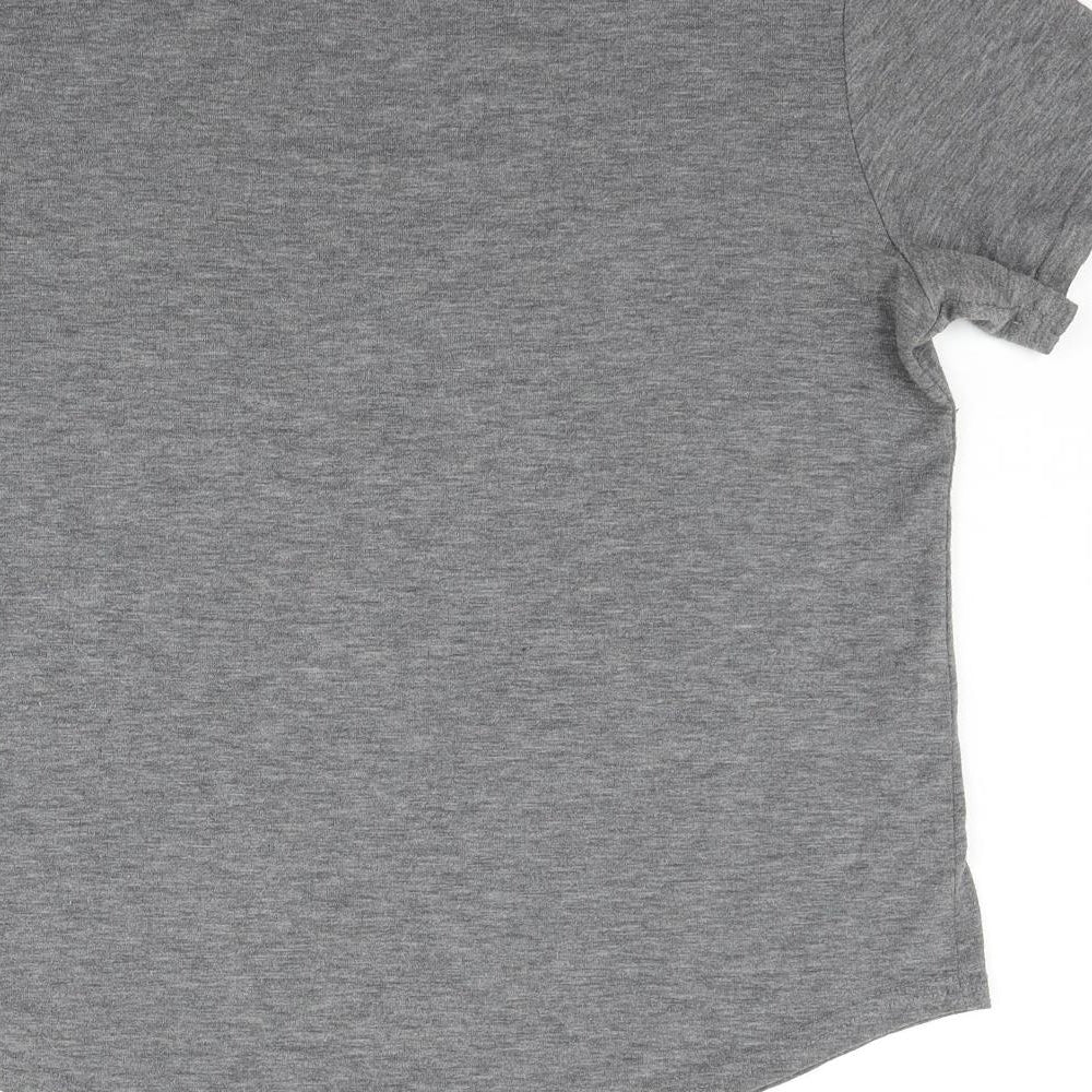 Womens UK Size M Divided Grey Basic T-Shirt