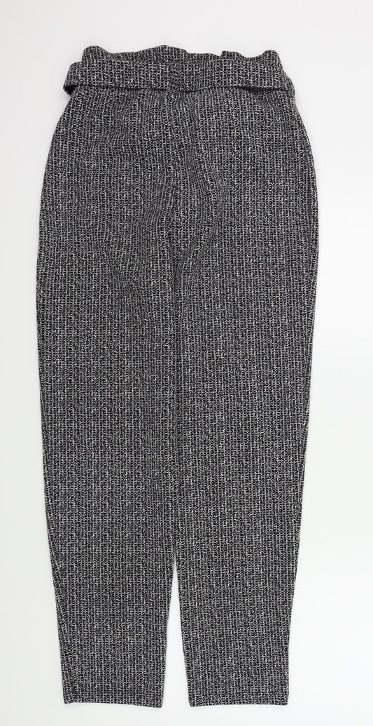Womens UK Size M Pieces Regular Fit Grey Trousers
