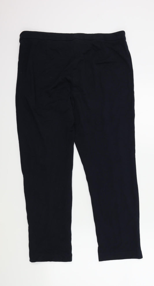M&S Womens Blue Trousers Size 12 L28 in