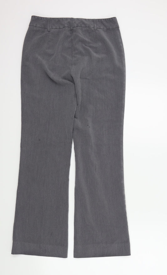 M&S Womens Grey Trousers Size 8 L29 in