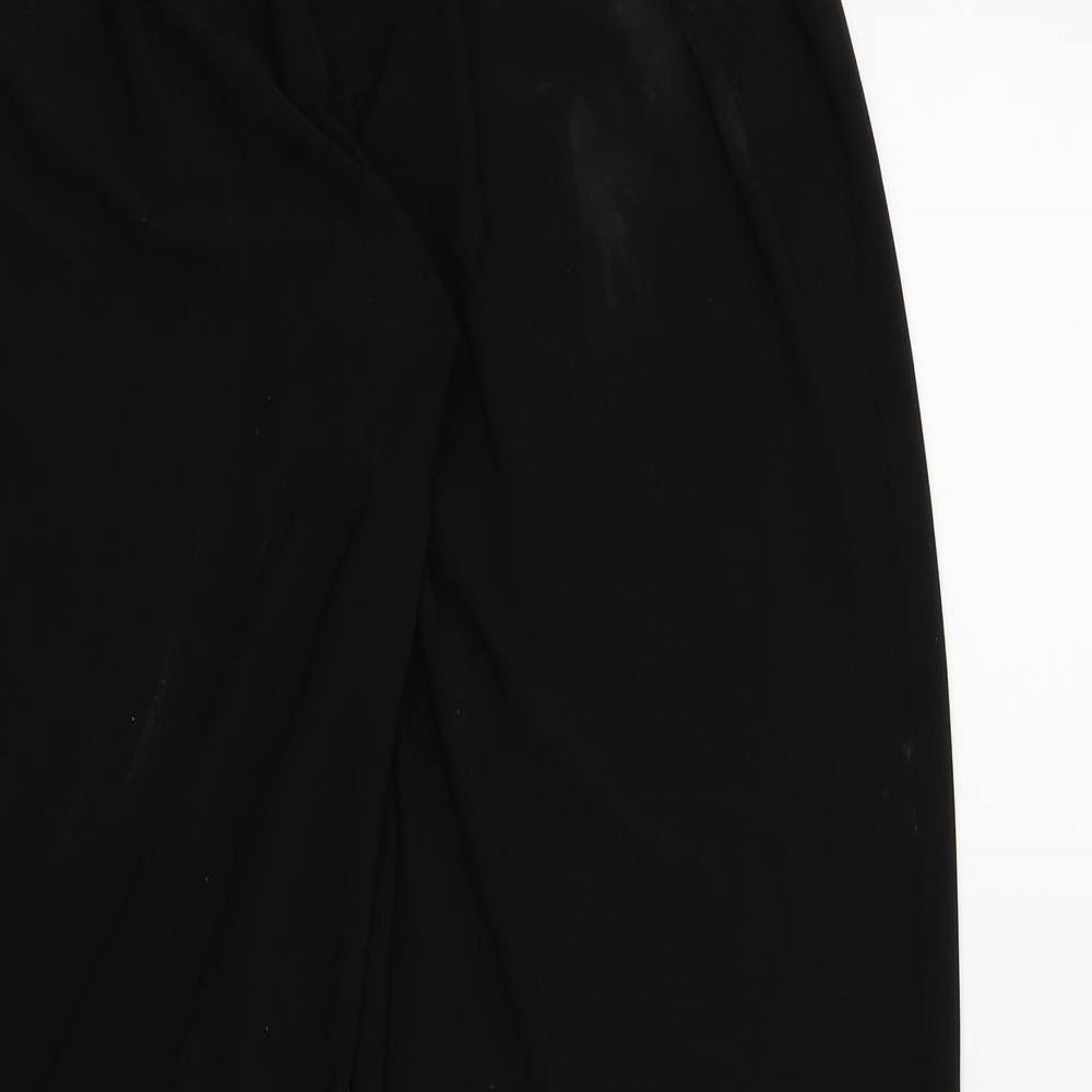 Womens UK Size S Preworn Regular Fit Black Trousers