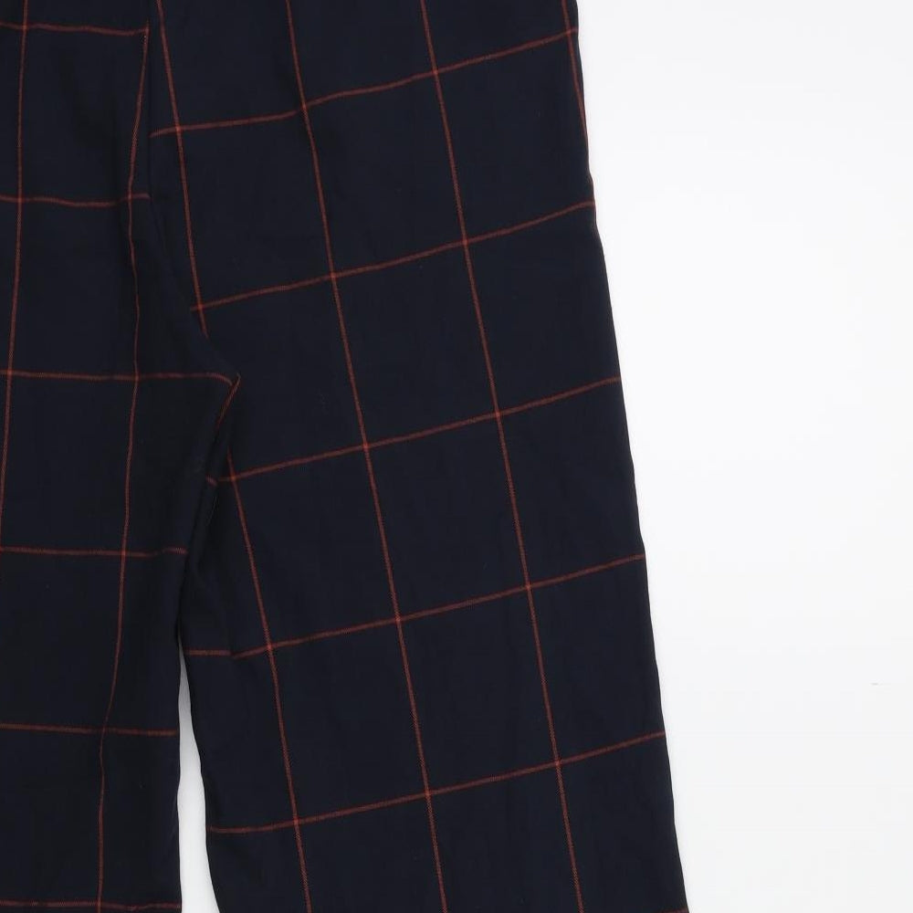 ESMARA Womens Blue Check Trousers Size 18 L27 in