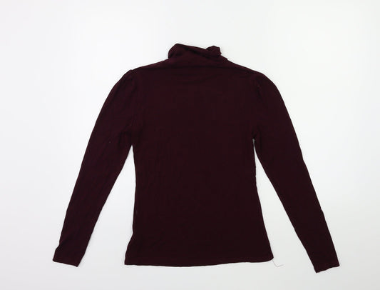 Womens UK Size 10 New Look Purple Basic T-Shirt