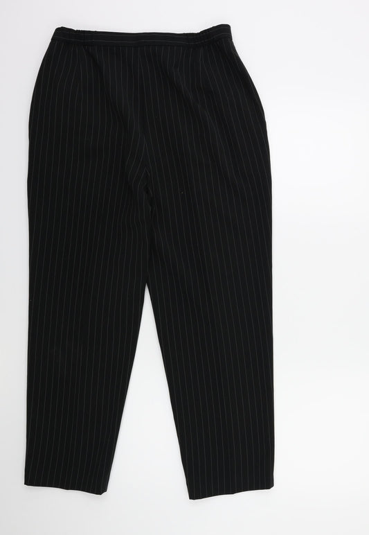 Womens UK Size 14 Marks and Spencer Regular Fit Black Trousers