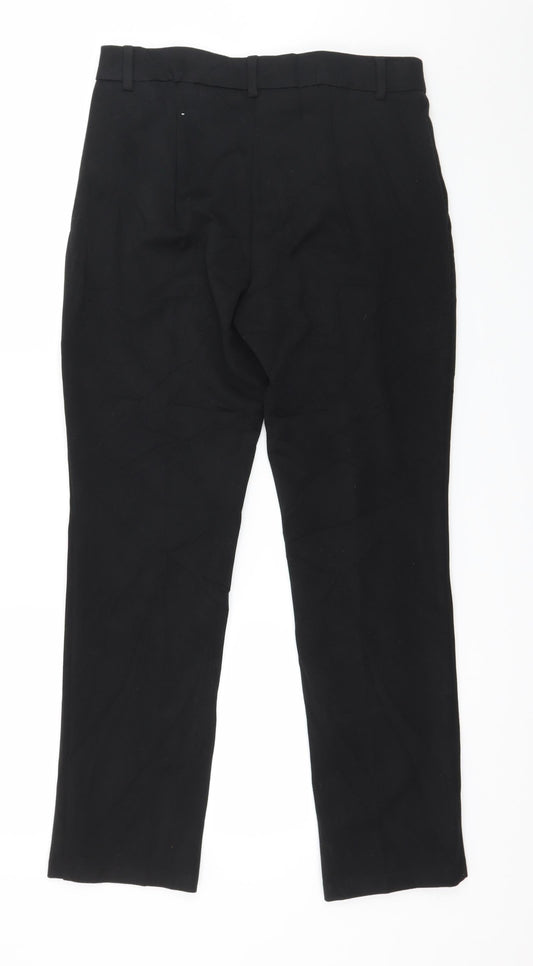 Womens UK Size 10 Marks and Spencer Regular Fit Black Trousers