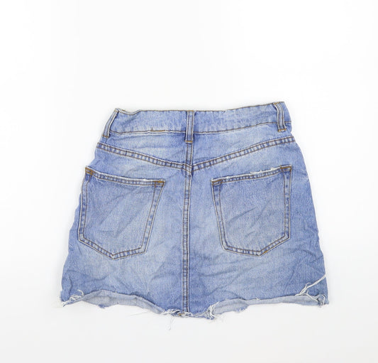 Bershka Womens Blue   A-Line Skirt Size 4