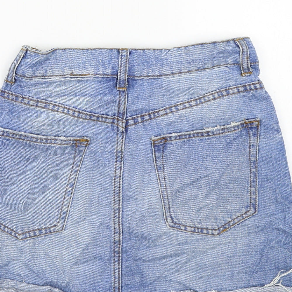 Bershka Womens Blue   A-Line Skirt Size 4