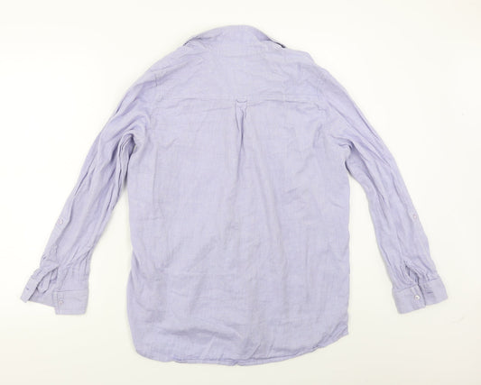 George Womens Blue Basic Button-Up Size 16