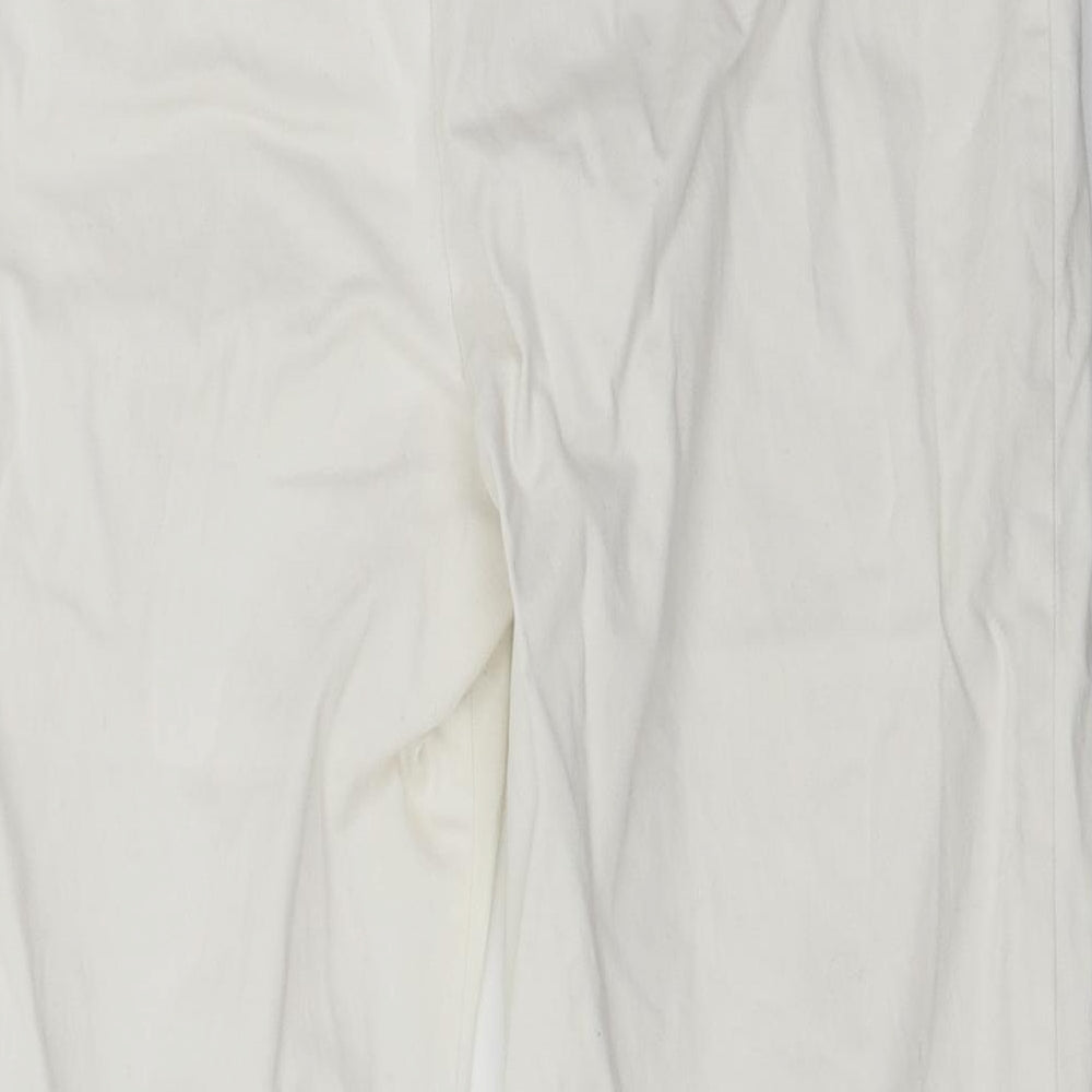 Womens UK Size 32 in Preworn Regular Fit Cropped White Trousers