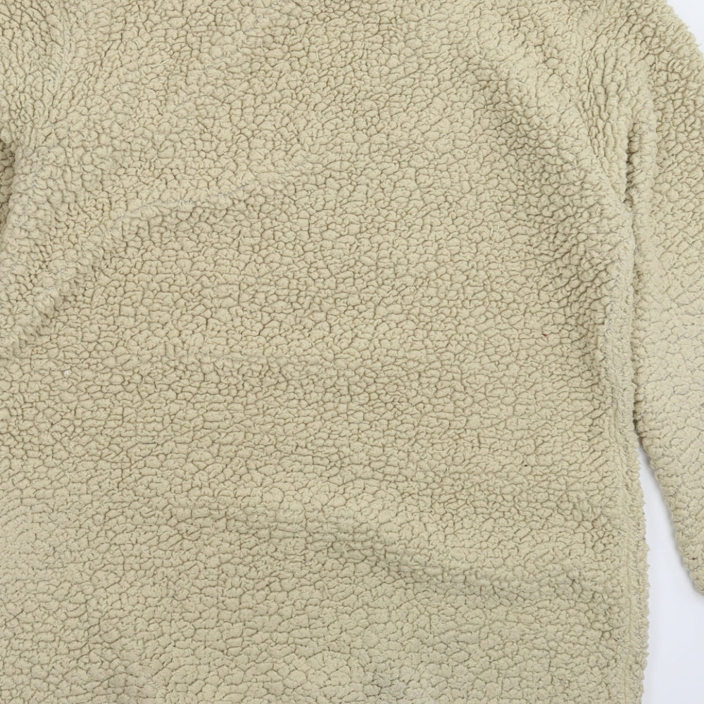 In the Style Womens Beige Fleece Pullover Sweatshirt Size 8 - Oversized