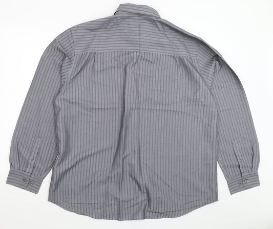 Mens UK Collar Size XL M&Co Smart Grey Dress Shirt